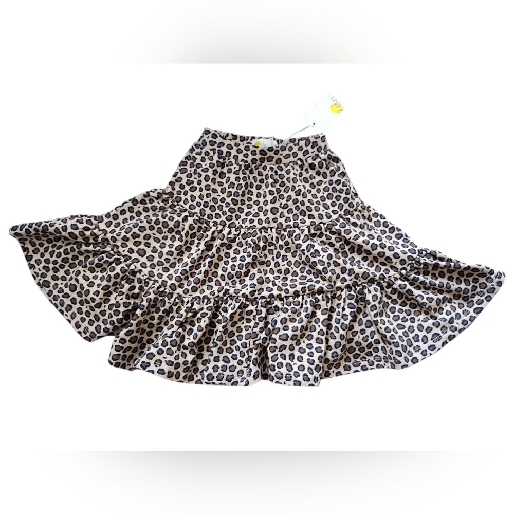 Boden Leopard Print Tiered Girls Maxi Skirt--Size 3/4